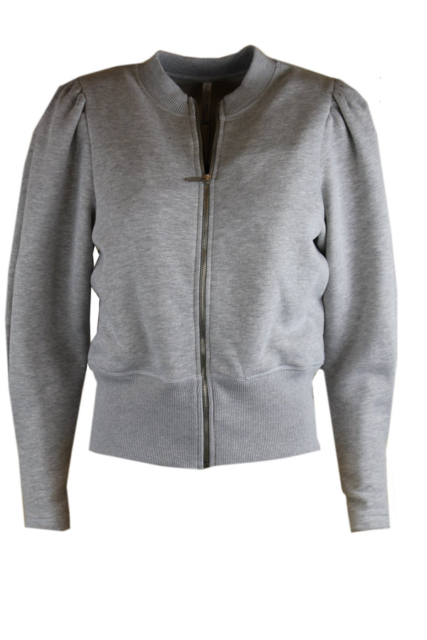 Summum grijs vest met ballonmouwen.