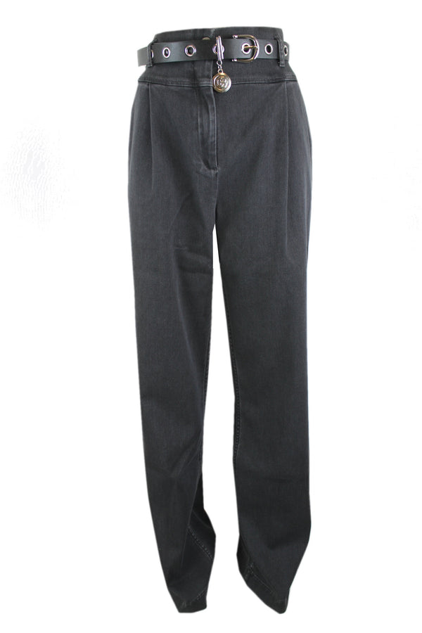 Caroline biss jeans met een hoge taille en boord.