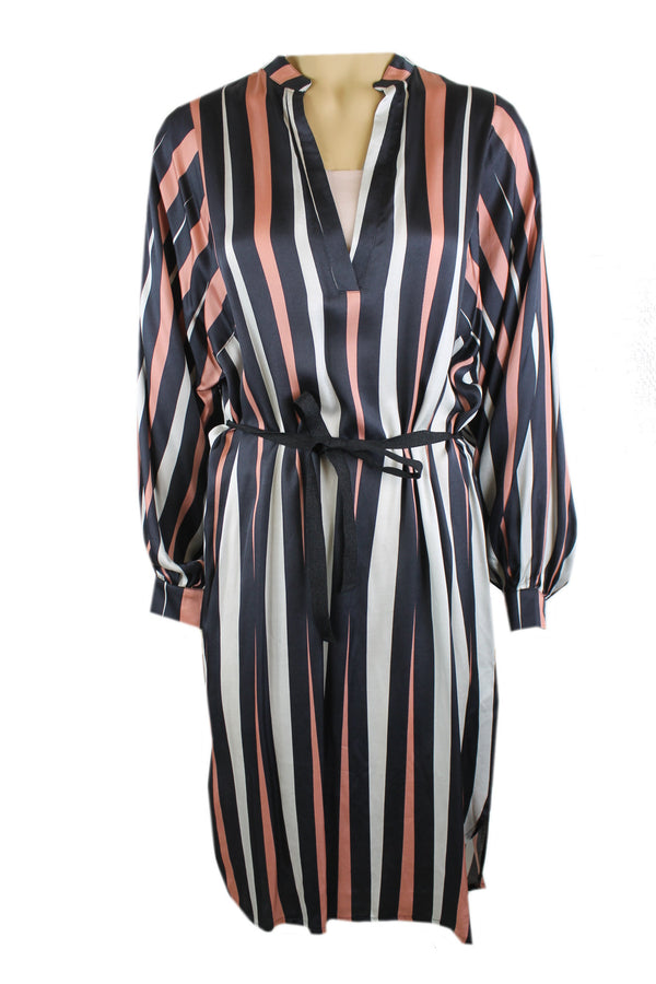 Summum 100% viscose blouse jurk in multicolour streep.
