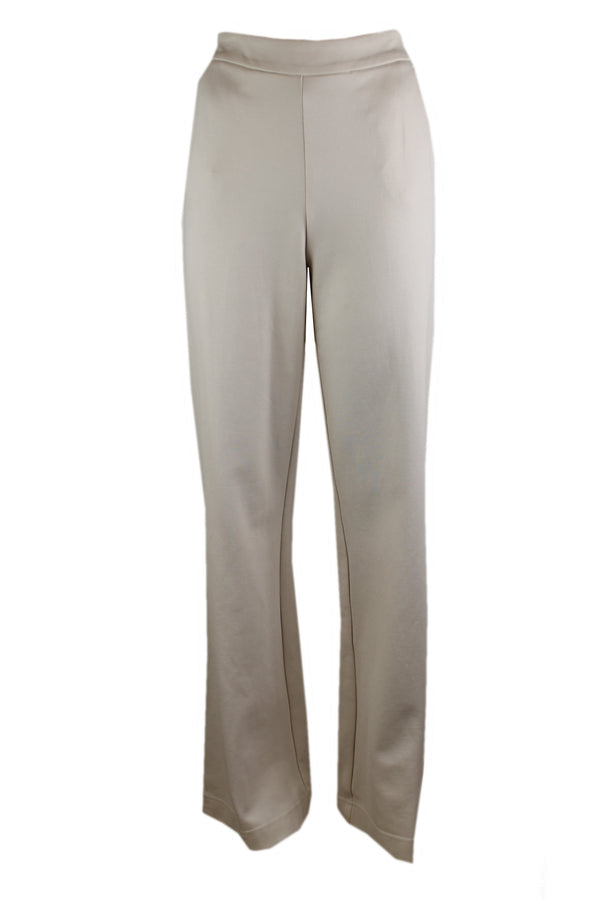 Summum broek met wijde pijpen, verkrijgbaar in de kleuren ivory en black.
