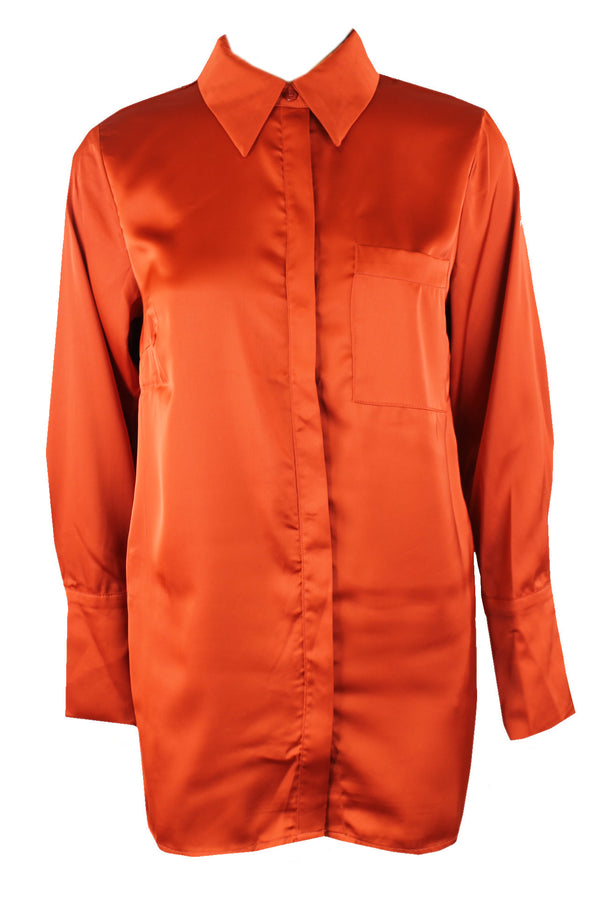Amaya blouse Sara in de kleur burnt orange.