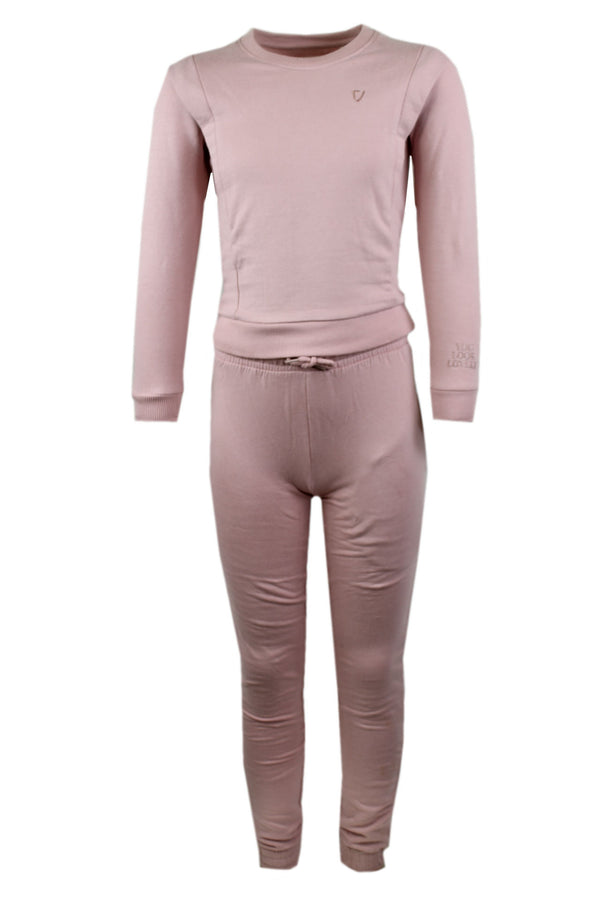 Girls No Way Monday sweatshirt met schouderdetails, bijpassende jogging.
