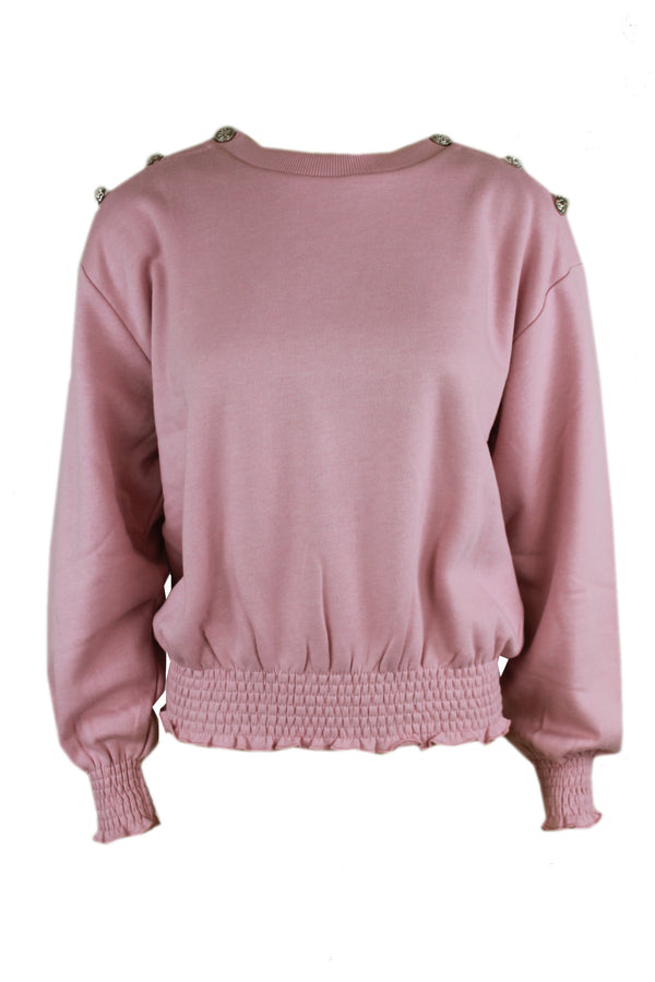 Summum sweatshirt Rose quartz.