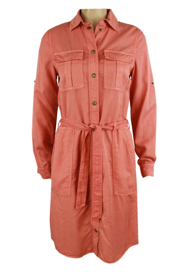 Summum jurk warm apricot.