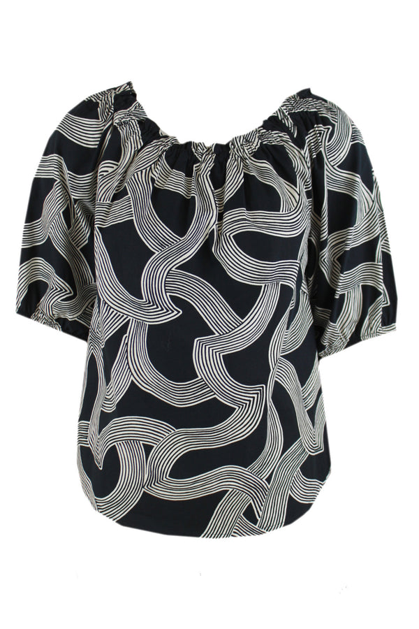 Summum blouse Black van 100% katoen.