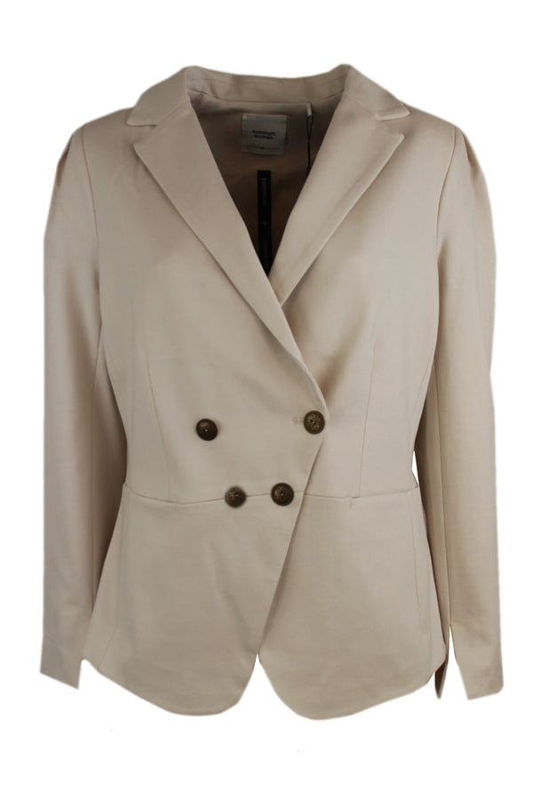 Summum gevoerde blazer verkrijgbaar in de kleuren ivory en black.