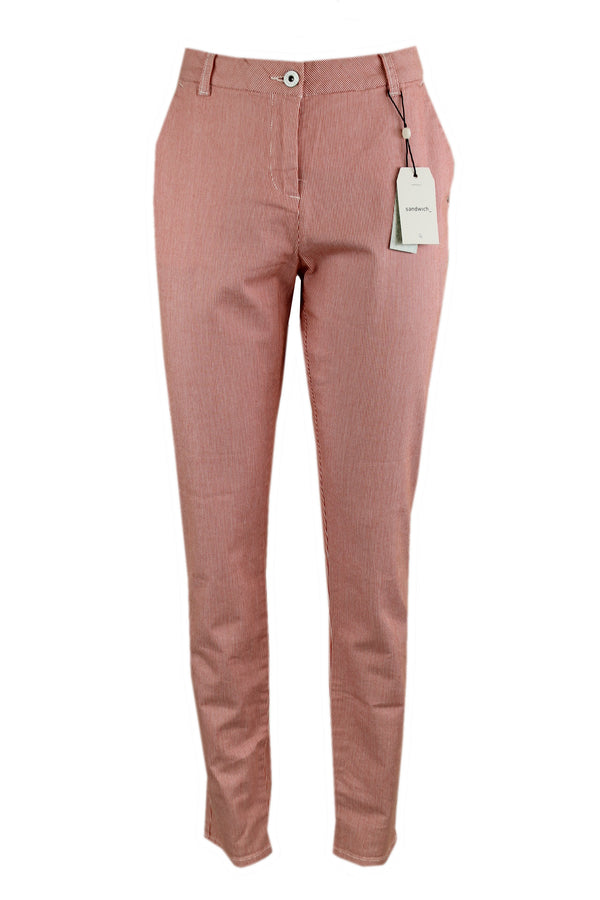 Sandwich slimfit broek.