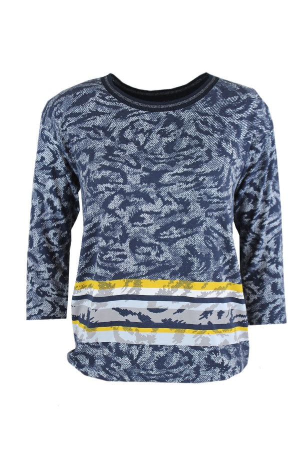Sandwich shirt met gestreepte details.