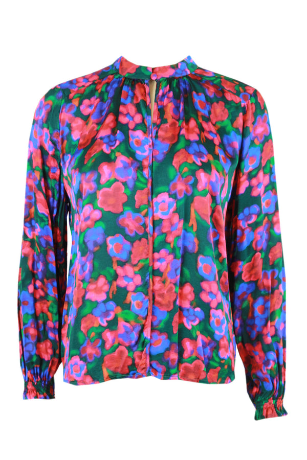 Caroline Biss blouse met een kleurrijke bloemprint.