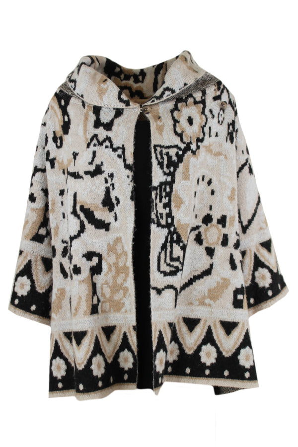 Caroline Biss wijd vallend vest, wolmix.