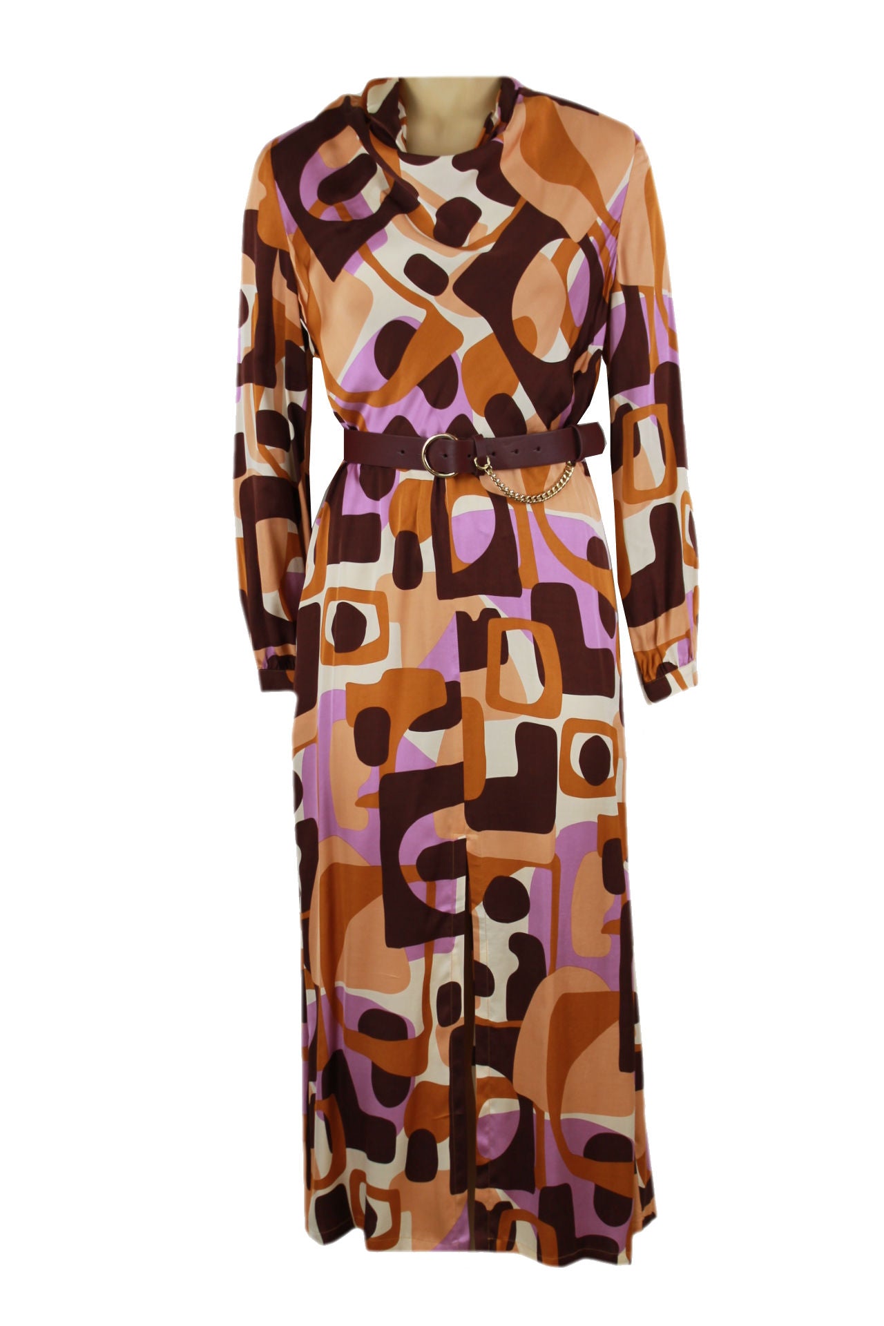 Caroline Biss Jurk Met Watervalhals Caroline Biss Multi-colour Jurk