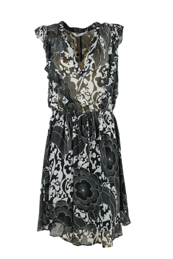 Summum gevoerde jurk Black van 100% viscose.