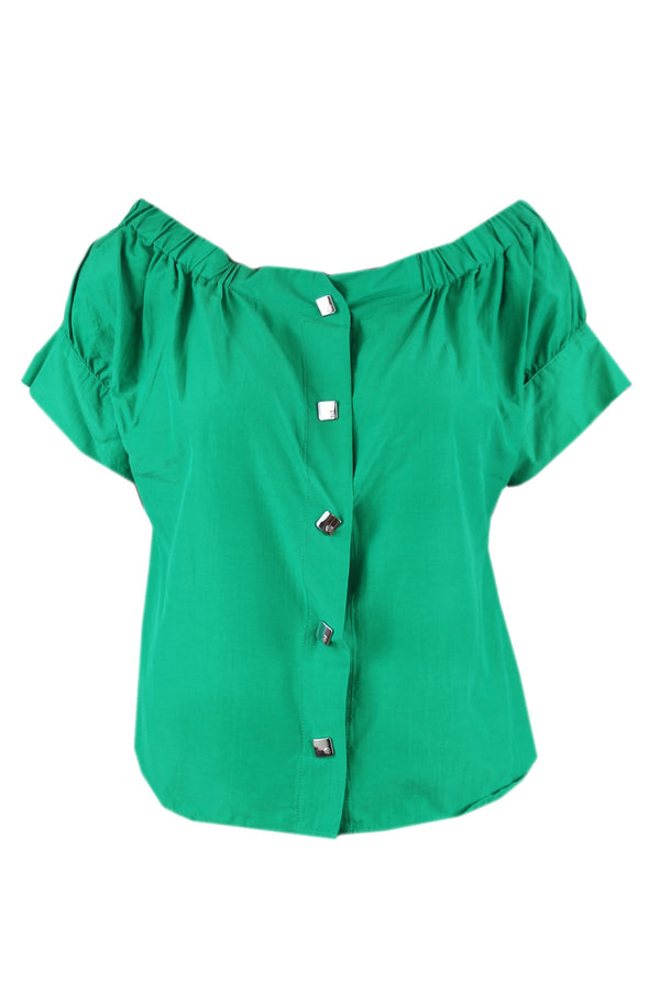 Caroline Biss blouse met een boothals.