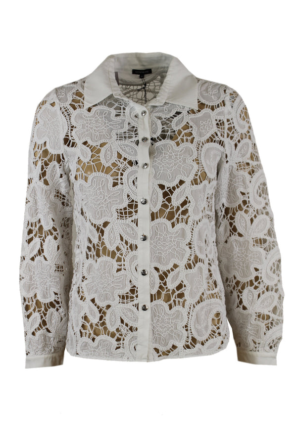 Caroline Biss witte blouse van 100% katoen.