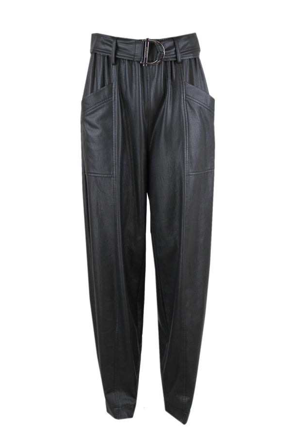 Caroline Biss leatherlook broek verkrijgbaar in de kleuren bruin en zwart.