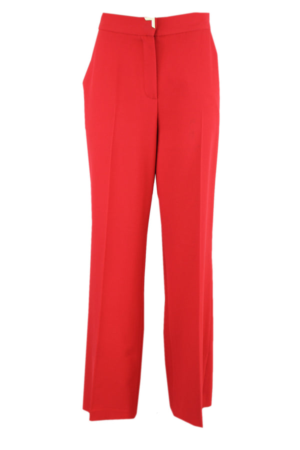 Caroline Biss pantalon met rechte ruime pijpen.