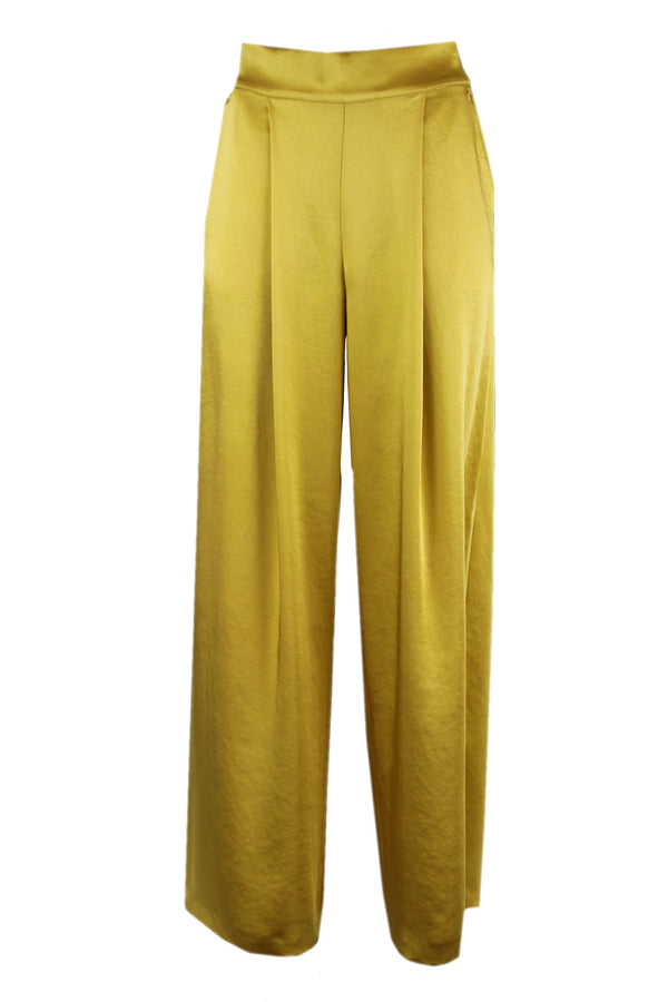 Caroline Biss silky broek, verkrijgbaar in geel en rood.