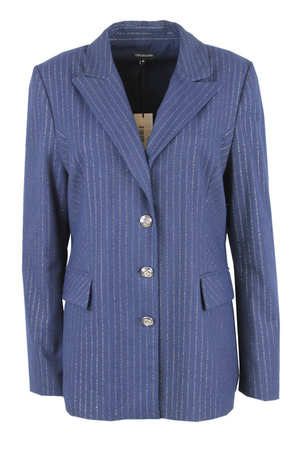 Caroline Biss blazer met een fijne zilverkleurige print.