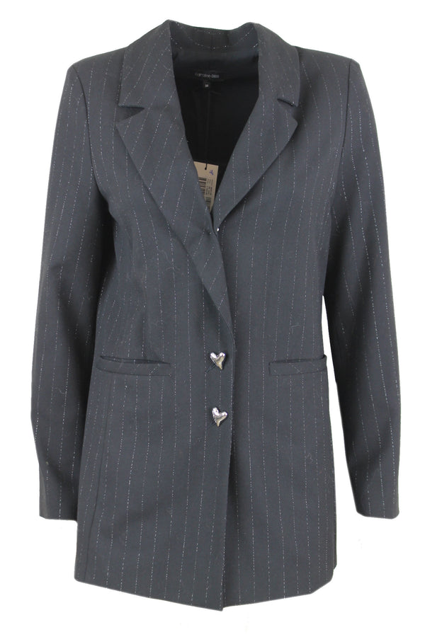Caroline Biss gevoerde blazer met zilverkleurige details.