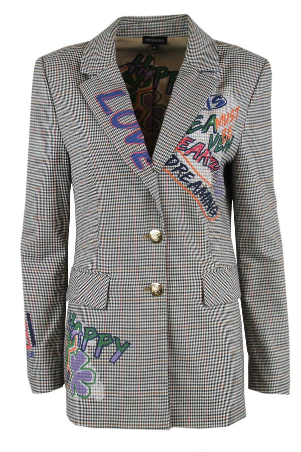 Caroline Biss gevoerde blazer pied de poule.