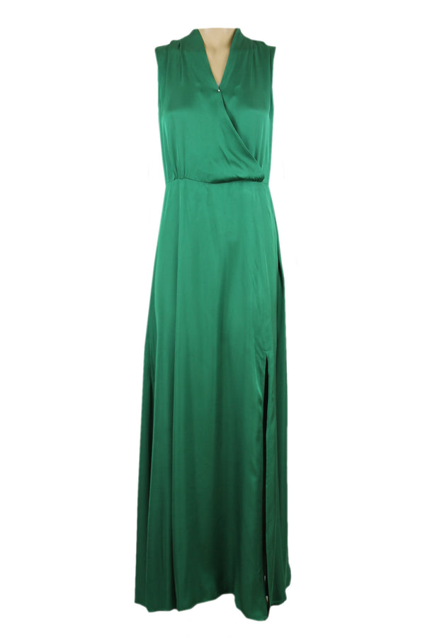 Caroline Biss maxi-jurk van glanzende stof.