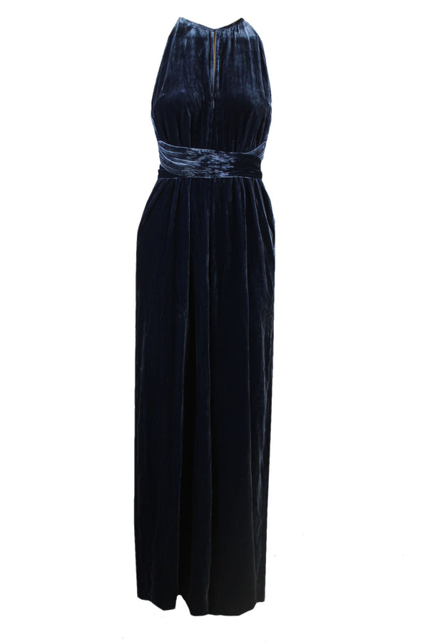Ted Baker halterneck jumpsuit with wrap velvet.