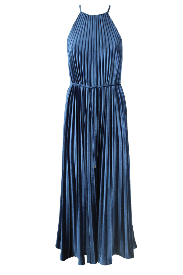 Ted Baker pleated halterneck midi dress.