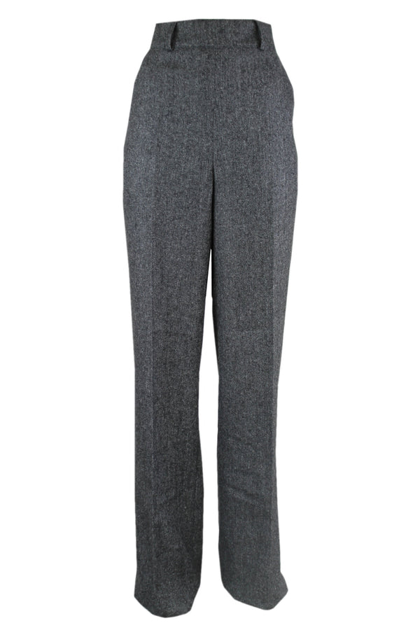 Ted Baker Wide leg pleat front dark grey trouser.