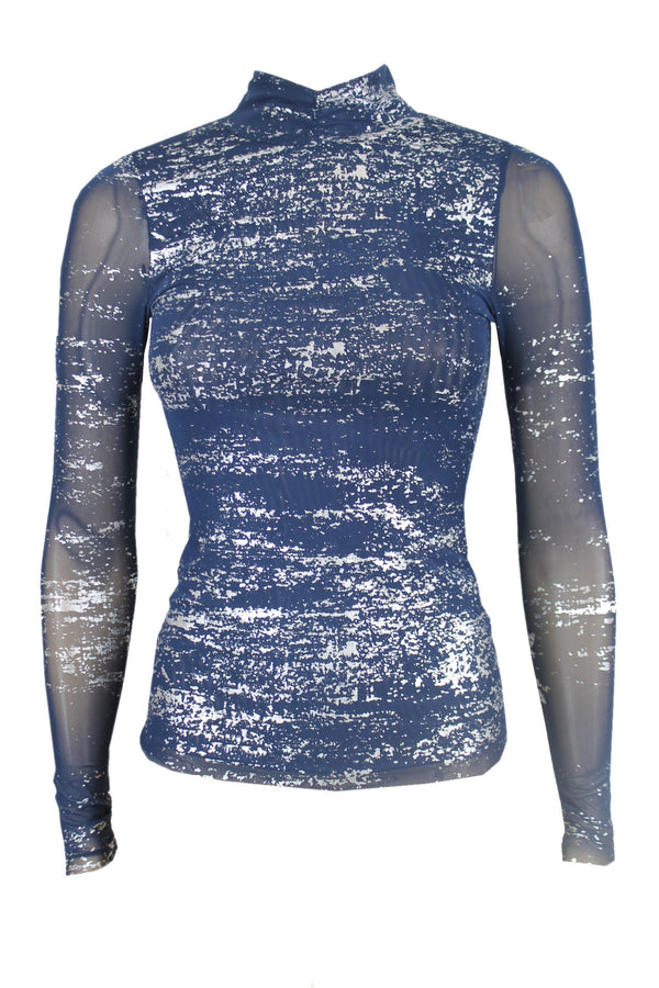 Ted Baker Foil print mesh top.
