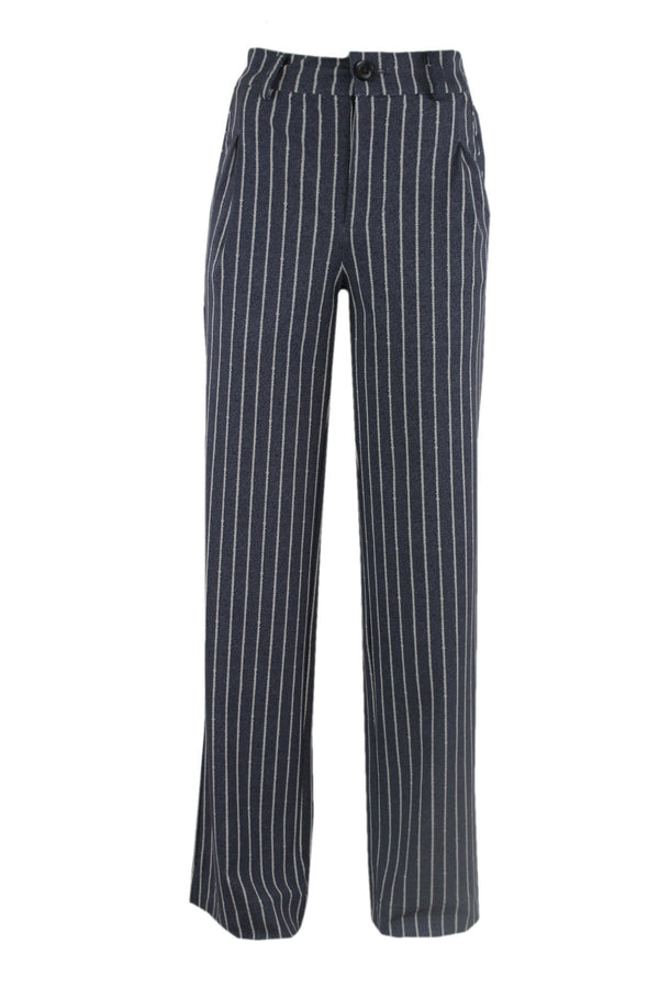Kimara dotted pinstripe Lizzy pants.