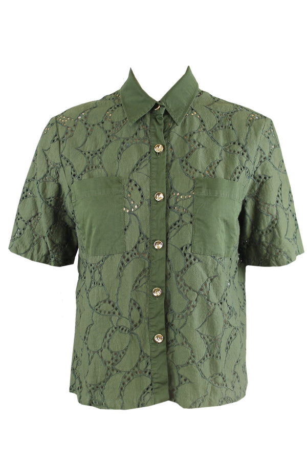 Caroline Biss broderie blouse.