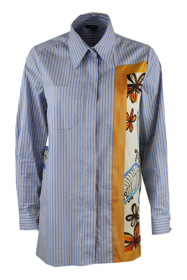 Caroline Biss gestreepte blouse met vrolijk design.