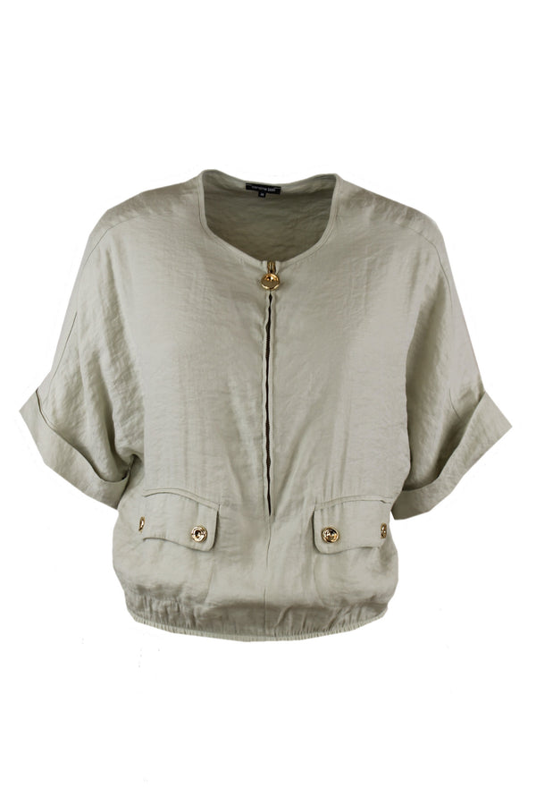 Caroline Biss blouse met een rits.