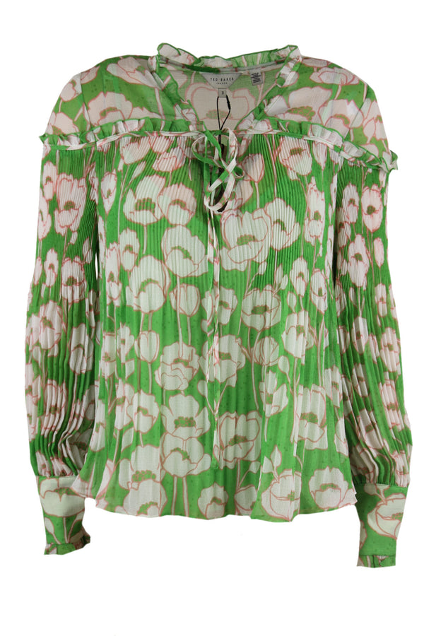 Ted Baker Swing blouse with blouson sleeve.