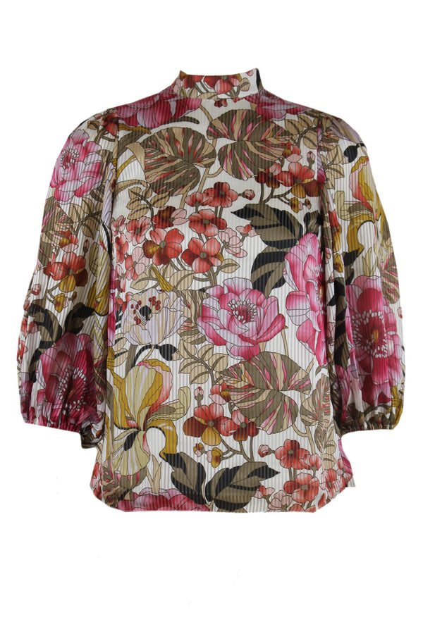 Ted Baker High neck balloon sleeve blouse.