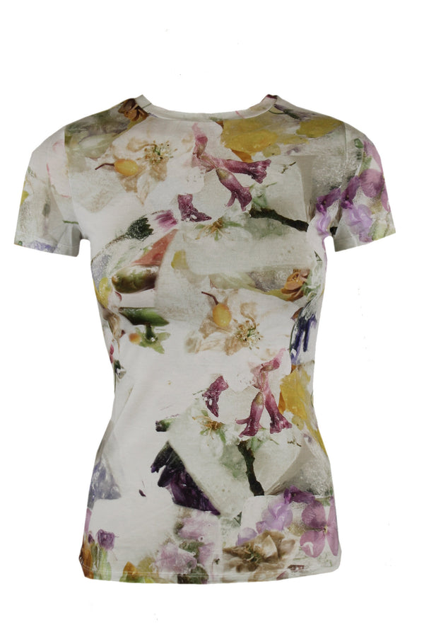 Ted Baker White printed fitted tee.