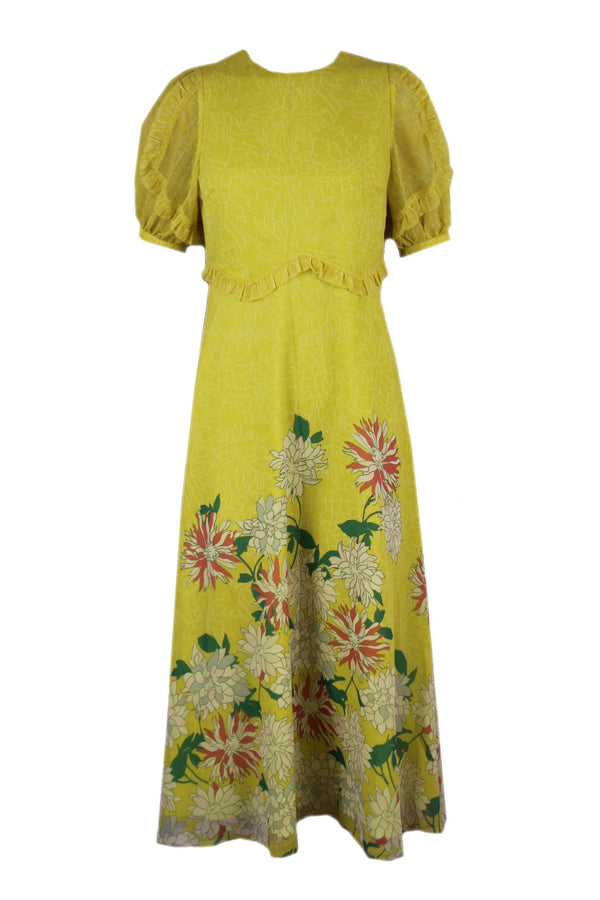 Ted Baker Mide tea dress with puff sleeve.