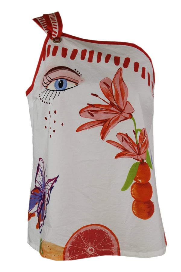 Caroline Biss luxe top met een bloemprint.