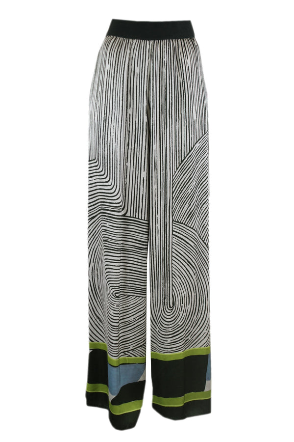 Caroline Biss broek met een groene print.