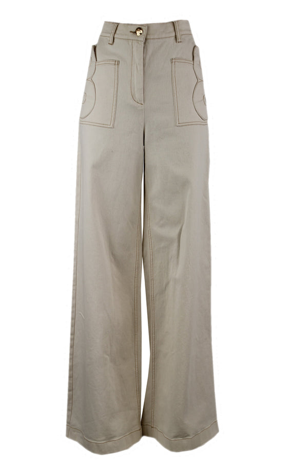 Caroline Biss denim met rechte ruime pijp.