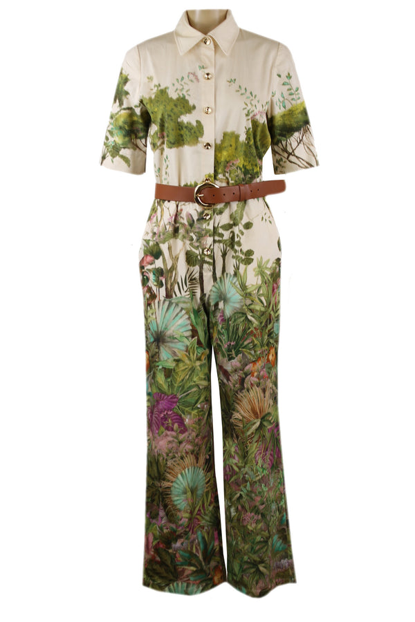 Caroline Biss jumpsuit met bloemprint.