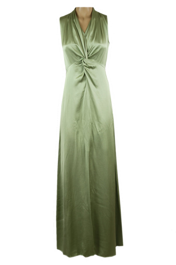 Caroline Biss maxi-jurk met een split.