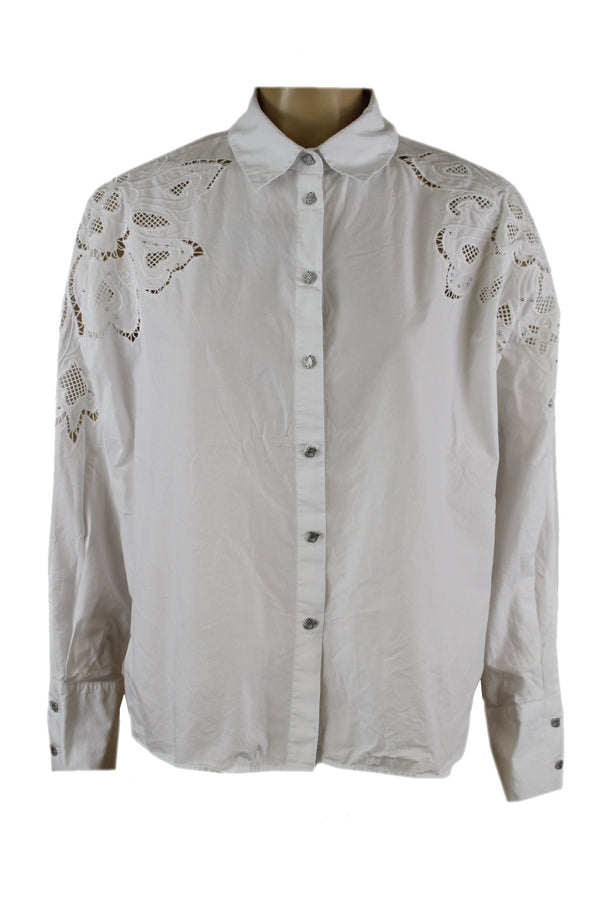 Caroline Biss blouse met broderie.