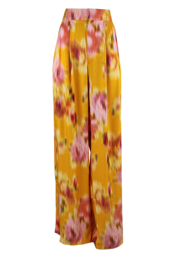 Ted Baker High waisted wide leg trouser orange.