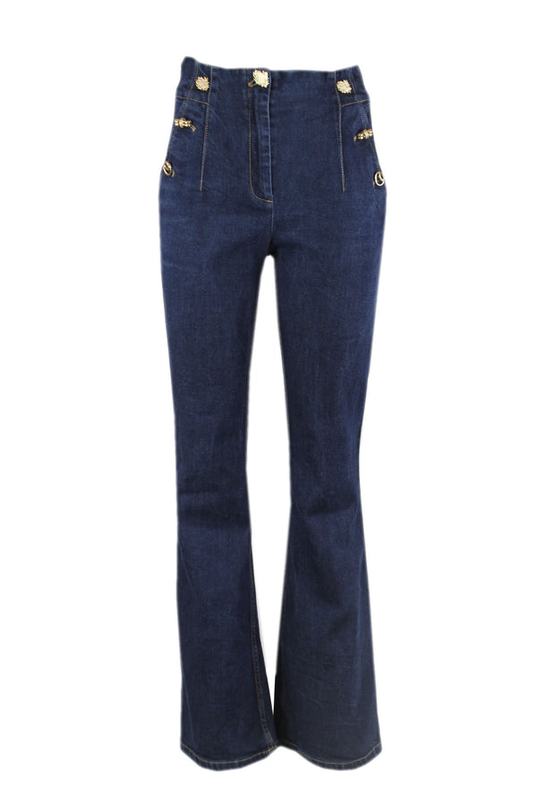 Caroline Biss flared denim.