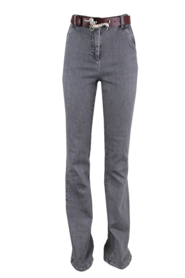Caroline Biss grijze flared denim. (maat 42 zonder riem)