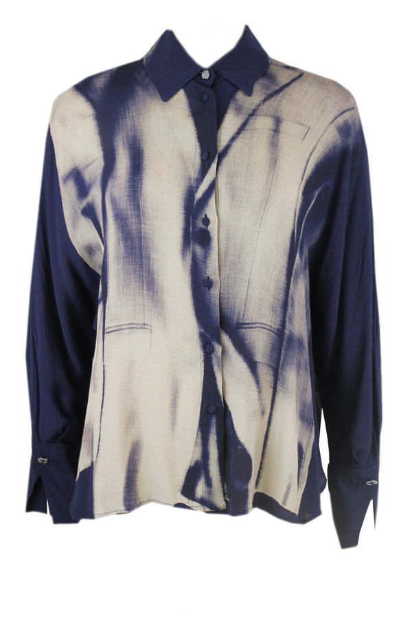 Caroline Biss blouse met aangeknipte mouwen.