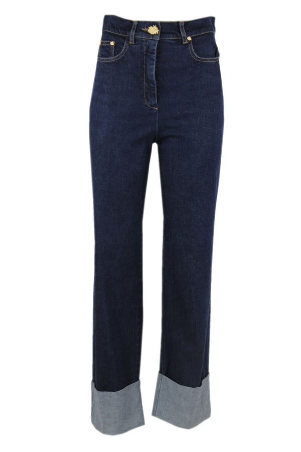 Caroline Biss donkerblauwe denim.
