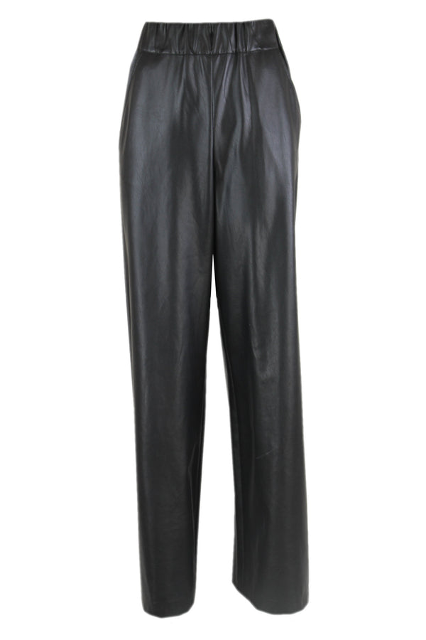 Caroline Biss leatherlook broek met een elastische taille.