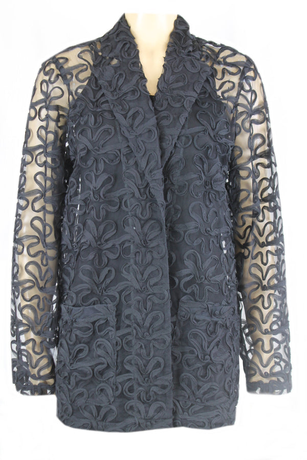Caroline Biss stijlvolle transparante blazer.